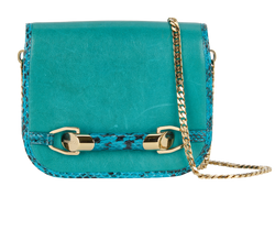 Elaphe Bag, Leather/Snakeskin, Blue, MY9THY, DB, 2*